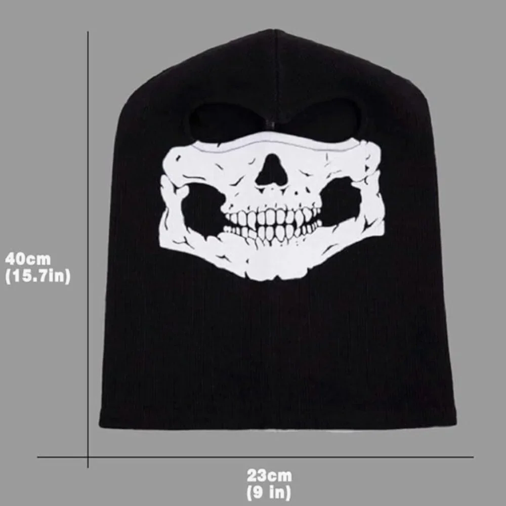 Halloween Skull Balaclava Tactical Hood Mask – Ghost Skeleton Anti-UV Scarf